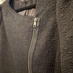 Ann Taylor Black Textured Zippered Jacket Puff Shoulder Size 12 Photo 2