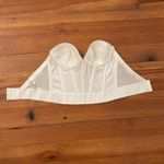 Carnival White Low Plunge longline Bustier Bra 203 strapless Womens 34A Bride Size undefined Photo 3