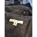 CAbi  Shakespear Jacket Tweed Wool Blend Trench Black Gray Size 8 Women's Photo 3