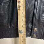 st. john's bay Vtg St. John bay leather Black bomber zip up Jacket oversized large utility Photo 10