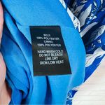 Lulus  NWT Sun Salutation Royal Blue Floral Print Ruffled Wrap Maxi Dress Size L Photo 10