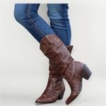 Very Volatile  | Rawhide Cowgirl Boots Brown Size 7 Mint Condition‎ Photo 1