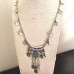 Bohemian Silver Medals Statement Necklace Photo 0