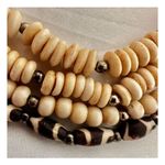 wood and bone elephant multi strand necklace Brown Photo 11