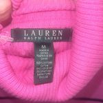 Ralph Lauren ✨ Pink Striped Ribbed Turtleneck Sz Medium Sweater✨ Photo 3