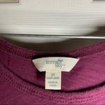 Terra & Sky  Maroon Scoop Neck Polka Dot Long Sleeve Top 3X Photo 1