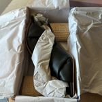 LISA VICKY Impress Block Heel Sandal Black Rattan Boho Woven Heel Size 10 Photo 1