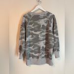 Aerie Woman's Green Grey Camo Oversized Crewneck Sweatshirt Small Photo 2