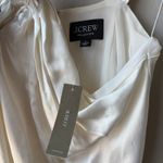 J.Crew NEW Collection Halter Top Rosette Crepe Ivory Satin Blouse Size Small Photo 4