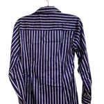 ZARA  Woman Blue Striped Button Front Midi Shirt Dress Sz S Photo 8