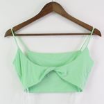 superdown Ribbed Twist Back Crop Cami Mint Green Size S Photo 2