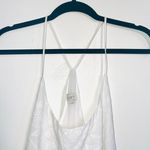 The Loft White Floral Jacquard Lined Racerback Swing Tank Top Photo 1