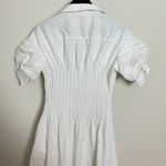 CINQ À SEPT Monty Pleated Midi Dress in White Size US 6 Photo 5