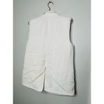 Endless Rose White Linen Blend Front Button Oversized Vest Blazer Size Small Photo 4