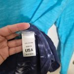 Fresh Produce Tie Dye Long Sleeve Medium Top Crew Neck Casual Turquoise Blue Photo 5