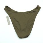 Everlane The Thigh-High Bikini Bottom High-Waist High-Leg Cheeky Olive Green L Photo 4