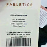 Fabletics Kamila Seamless Bra Women's XS Green Reptilia Black Stretch Athletic Photo 7