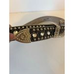 Blazin Roxx  Cowgirl leather belt sparkling rhinestones and silver small Photo 4