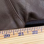 Jacqueline Ferrar  VTG Sz Small Chocolate Brown Leather Trench Coat Photo 10