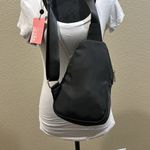 NWT Faux Leather Quilted Front Crossbody Bag Black Photo 4