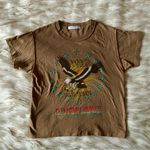 Daydreamer Brown Lucky to Have Bald Eagle Western Patriotic Oversized T-Shirt Photo 7