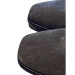 Patina Portland Leather Green Suede Block Heel booties Minimalist Handmade Size 7 Photo 6