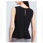 Joie Black Wool Crepe Sleeveless Jourdine Peplum Top Stylish Casual Dressy Sm Photo 1