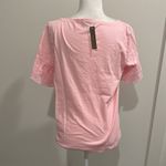 J.Crew NWT Eyelet Sleeve Pink T Shirt Sz M Photo 3
