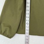 Madewell  Womens Top Olive Green Square Neck‎ Long Sleeve Textured Blouse Small Photo 2