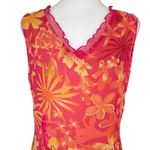Susan Bristol Floral Sleeveless Silk Midi Dress Lined Asymmetrical Hem Womens 6 Photo 4