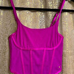 Sofia Intimates Bright Pink Magenta Fuchsia Mesh Corset Bustier XS Pink Photo 0