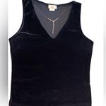 Vintage 90s y2k black velvet rhinestone neckline sleeveless special occasion top Photo 0