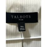 Talbots  Plus Women’s Blazer Gray,black White Blue Houndstooth Career Size 14 Photo 5