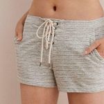 Aerie  Lace Up Drawstring Fleece Shorts XL Women’s Gray 4729 Photo 0