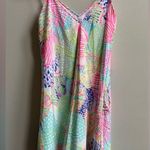 Lilly Pulitzer Clara Silk Roar Of the Seas Asymmetric Hem Slip Dress Women’s XS Photo 5