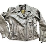 Hudson Genuine Black biker Leather Vintage women's jacket Small Bikercore Photo 13