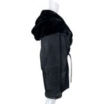 Wilsons Leather Jacket Women’s Medium Black Leather‎ Faux Fur Vintage Retro 90’s Photo 2