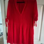 ASOS Red Bow Sleeve Dress Photo 1