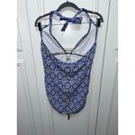 Ralph Lauren Lauren Women's Blue Print One-Piece Swimsuit Size 14 Photo 1