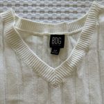 BDG  White Ribbed Knit Sweater Vest Photo 1