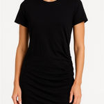 Universal Threads Universal Thread Black Ruched T-Shirt Dress – Size Medium Photo 0