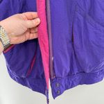 Vintage 80s Purple Ski Jacket Winter Club Cyclone Retro Insulated Coat Large Photo 3
