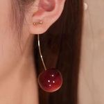Cherry Drop Earrings Red Photo 0