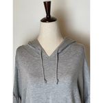 BB Dakota  Gray Drop Shoulder Ruffle Long Sleeve Pullover Hoodie‎ Size XS Photo 7