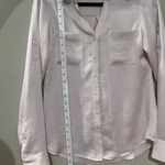 EXPRESS Beige Silk Feel Button Down Blouse Photo 4