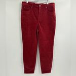 Soft Surroundings  Burgundy Corduroy High Rise Skinny Pants size 12P petite Photo 2