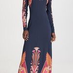 LA DOUBLEJ Navy Paisley Gold Pendant High Neck A Photo 0