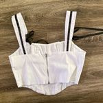 White Corset Tank Top With Bows Size M Photo 1
