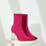 SheIn CUCCOO COLLECTION by ankle boots size 40 usa pink clear heel Photo 7