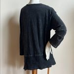 Black Asymmetrical Tunic with Graphic Design Size XL Photo 2